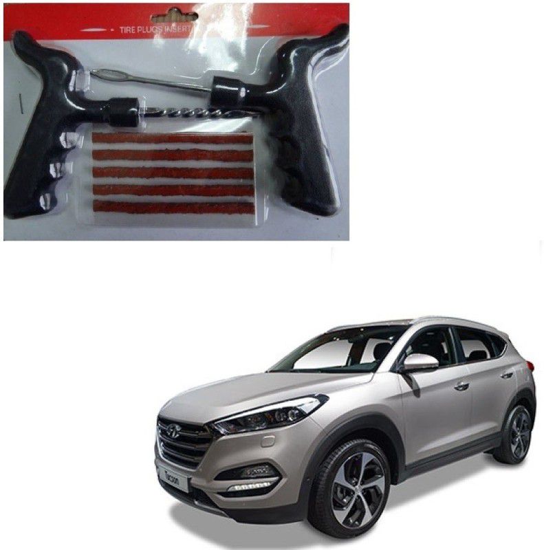 AuTO ADDiCT Car Tool Safety With 5 Strip Tubeless Tyre Puncture Repair Kit For Hyundai Tucson Tubeless Tyre Puncture Repair Kit