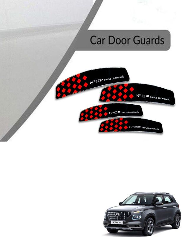 Etradezone Plastic Car Door Guard  (Black, Red, Pack of 4, Hyundai, NA)