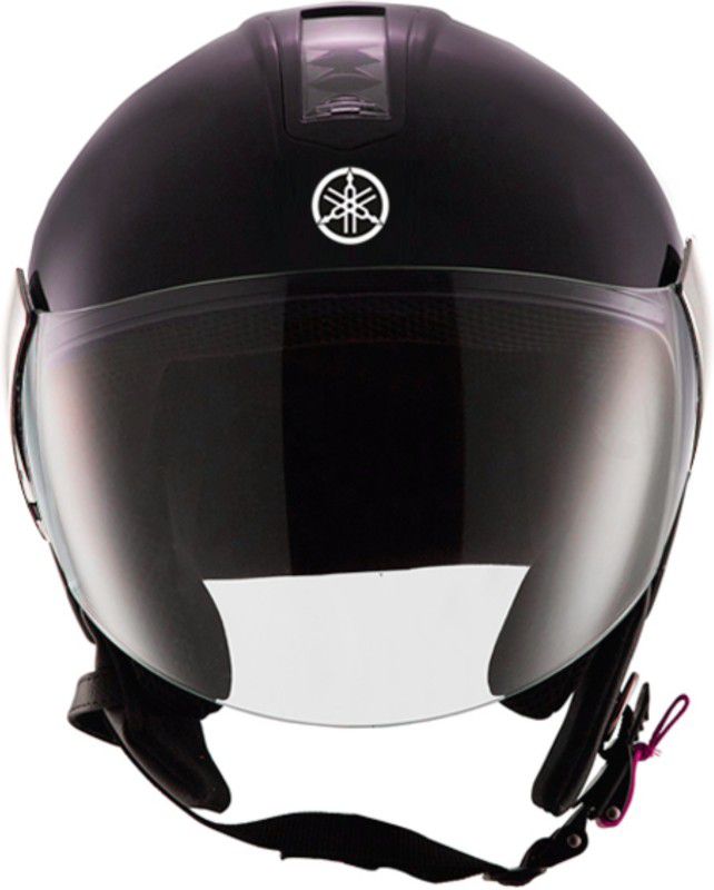 YAMAHA YR3 Motorbike Helmet  (Black Silver)