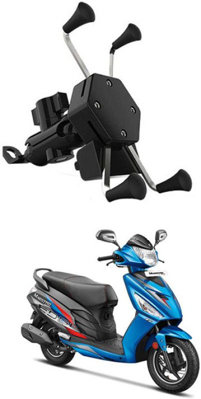 AYW Bike Mobile X-Grip Holder With Charger For Hero-Maestro-Edge-110 Bike Mobile Holder  (Black)
