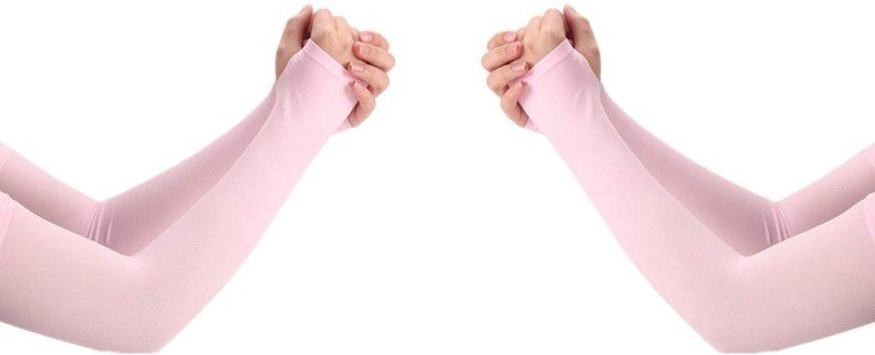 Aadikart Nylon Arm Sleeve For Men & Women  (XL, Pink)