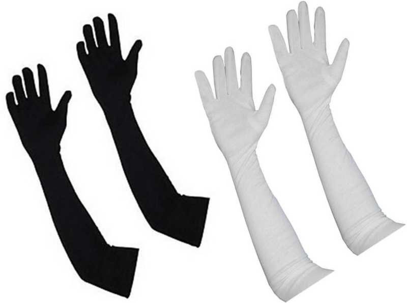 Neera Cotton Arm Sleeve For Men & Women  (Free, Black, White)