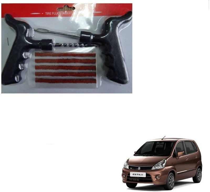 AuTO ADDiCT Car Tool Safety With 5 Strip Tubeless Tyre Puncture Repair Kit For Maruti Suzuki Zen Estilo Tubeless Tyre Puncture Repair Kit