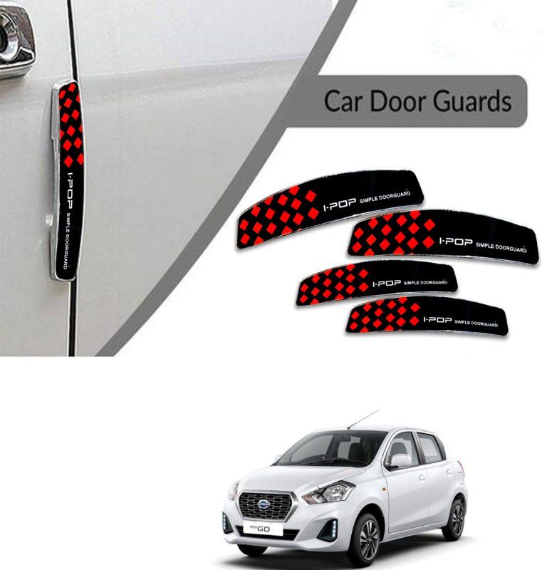 Etradezone Plastic Car Door Guard  (Black, Red, Pack of 4, Datsun, NA)