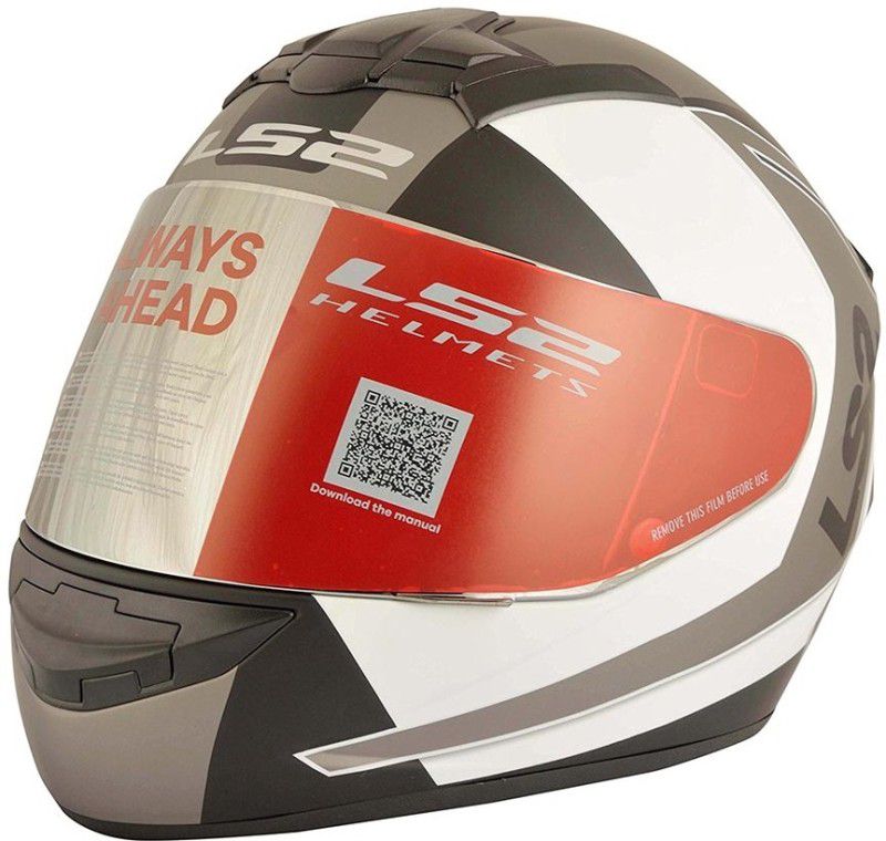 LS2 SPRINT Motorsports Helmet  (White, Grey)