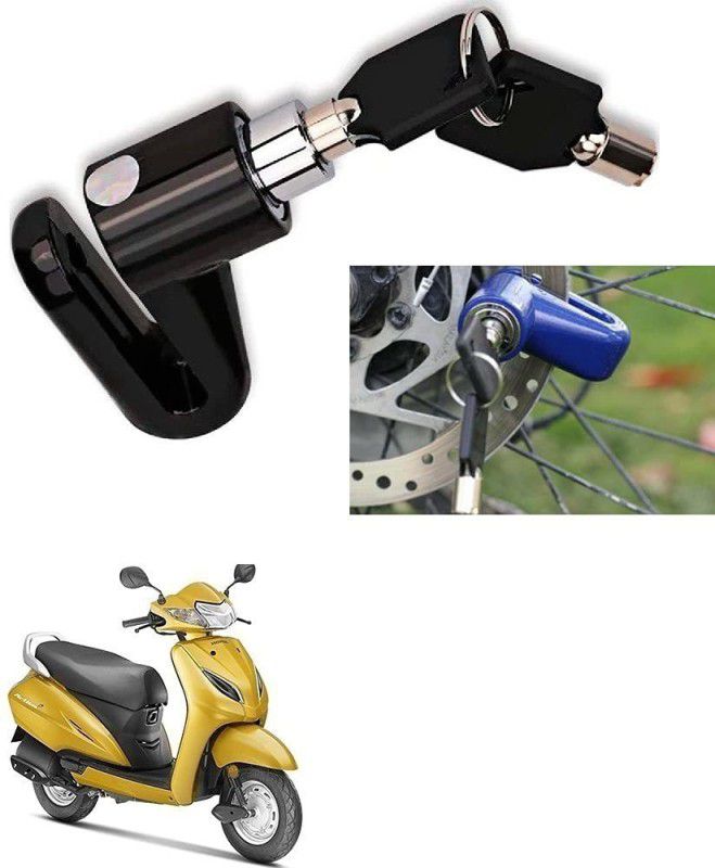 AS TRADERS Motorcycle Disc Brake Lock/Disk Lock Security for Honda Activa 5G Motorcycle Disc Brake Lock/Disk Lock Security for Honda Activa 5G Disc Lock  (Black)