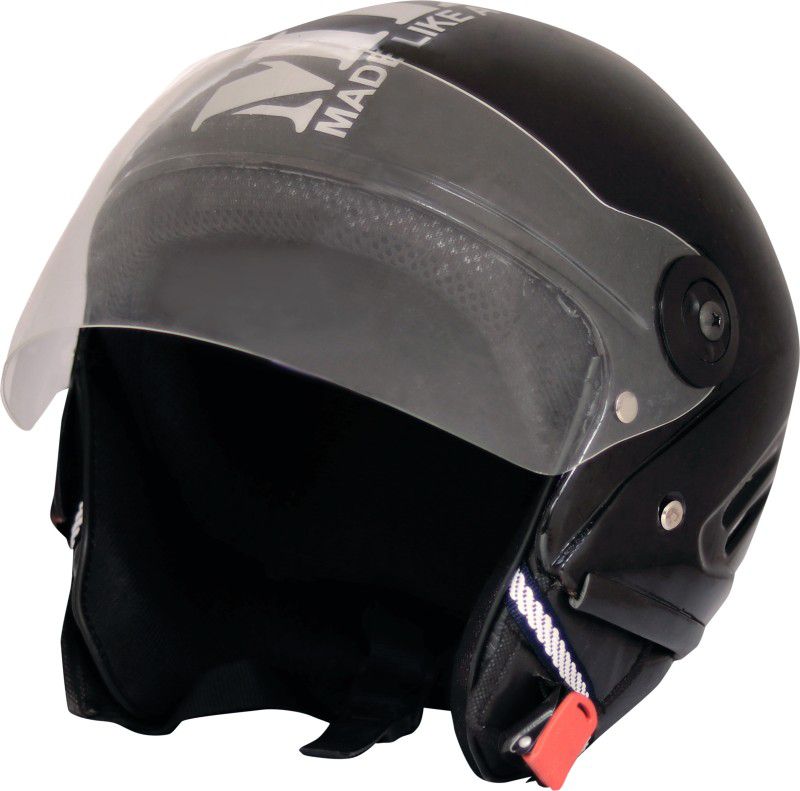 RACING Track MIL UNBREAKABLE ISI Motorbike Helmet  (Black)