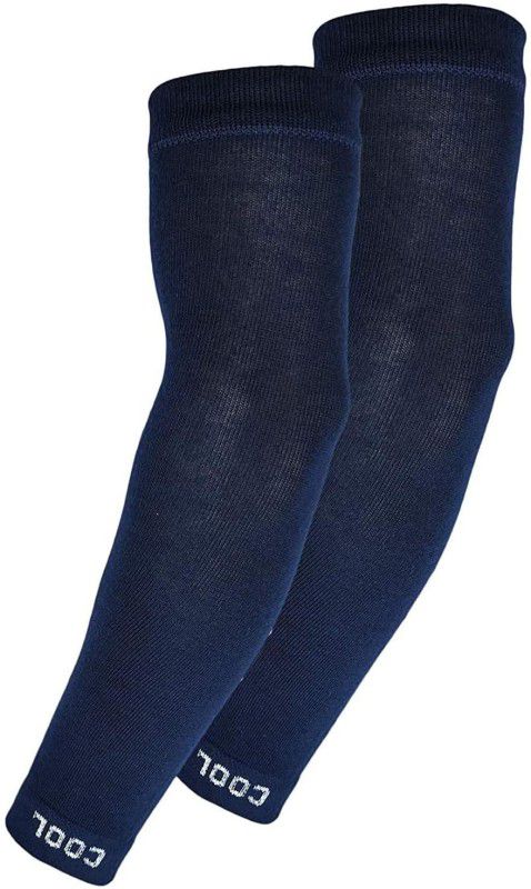 Aadikart Cotton Arm Sleeve For Men & Women  (XL, Navy Blue)