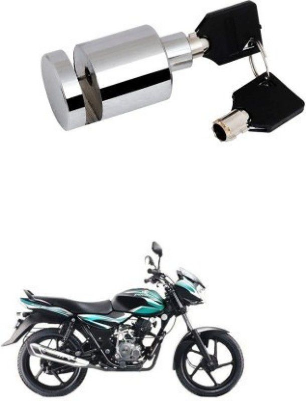 AS TRADERS Heavy Duty Disc Brake Lock Stainless Steel 7mm Pin for Bajaj Discover 100 DTS-i Heavy Duty Disc Brake Lock Stainless Steel 7mm Pin for Bajaj Discover 100 DTS-i Disc Lock  (Silver, Black)