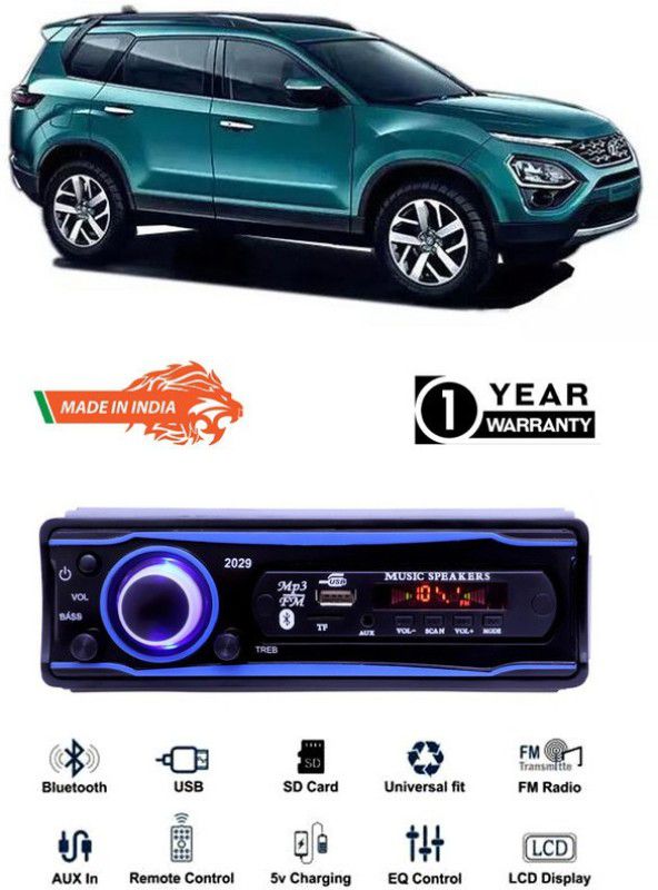 Genipap Blue 2029 USB/AUX/SD/BLUETOOTH/FM/MP3 BOOM MASTER STANDARD- GP514 Car Stereo  (Single Din)