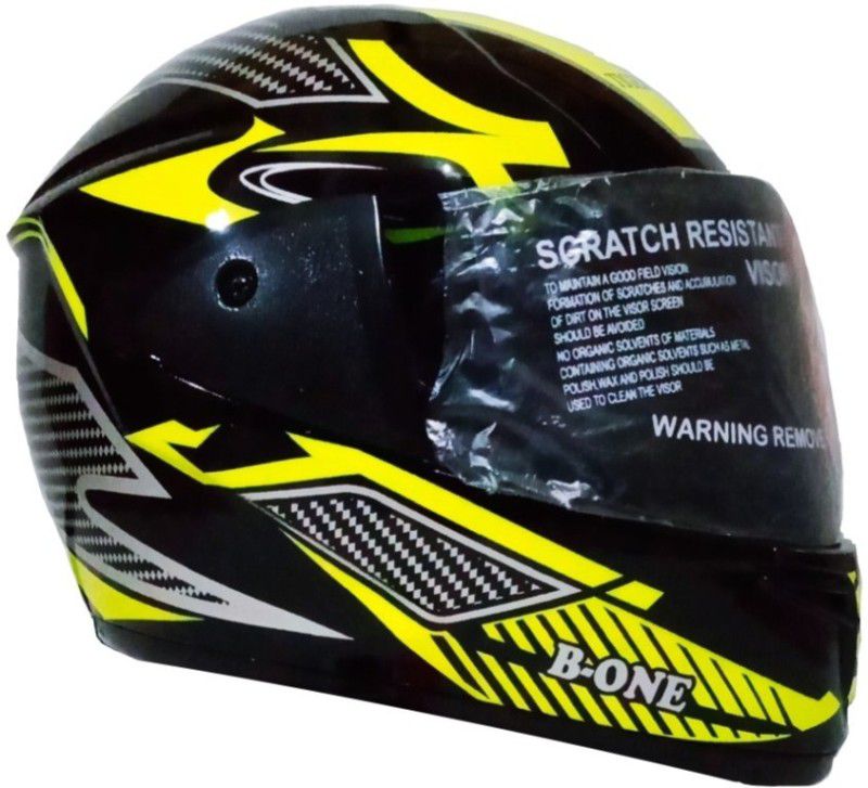 FULL FACE TIGER-ONE HELMET ( SIZE : L ) Motorbike Helmet , ISI APPROVED Motorbike Helmet  (Green, Black)