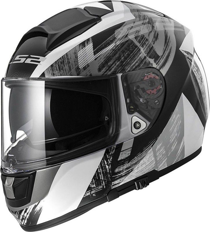 LS2 FF397 Motorbike Helmet  (White, Matt Black)