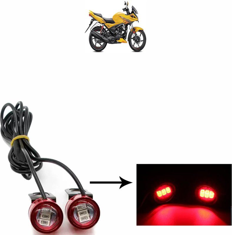 Vagary WATERPROOF BLINKING LIGHT WITH 3 MODES-017 Brake Light, Tail Light, License Plate Light, Parking Light Motorbike LED for Hero (12 V, 10 W)  (Ignitor, Pack of 2)