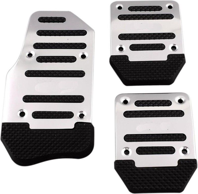 Gadiparts ™ Non-Slip Manual Silver Guj Car Pedal Kit Cover for Xcent Car Pedal