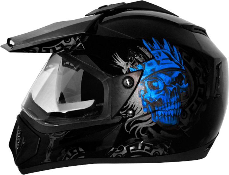 VEGA off Road Ranger Motorsports Helmet  (Black, Blue)