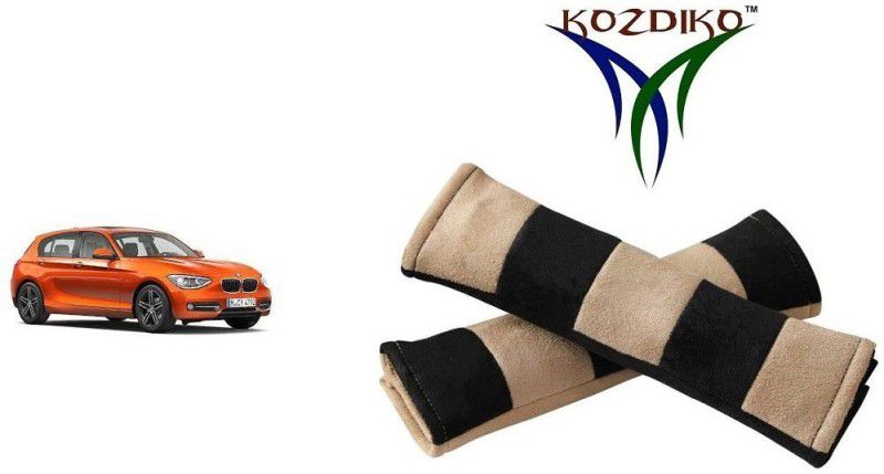 KOZDIKO Seat Belt Cushion Pillow Beige Black 2 pcs For BMW 1 Series Seat Belt Buckle  (Pack of 2)
