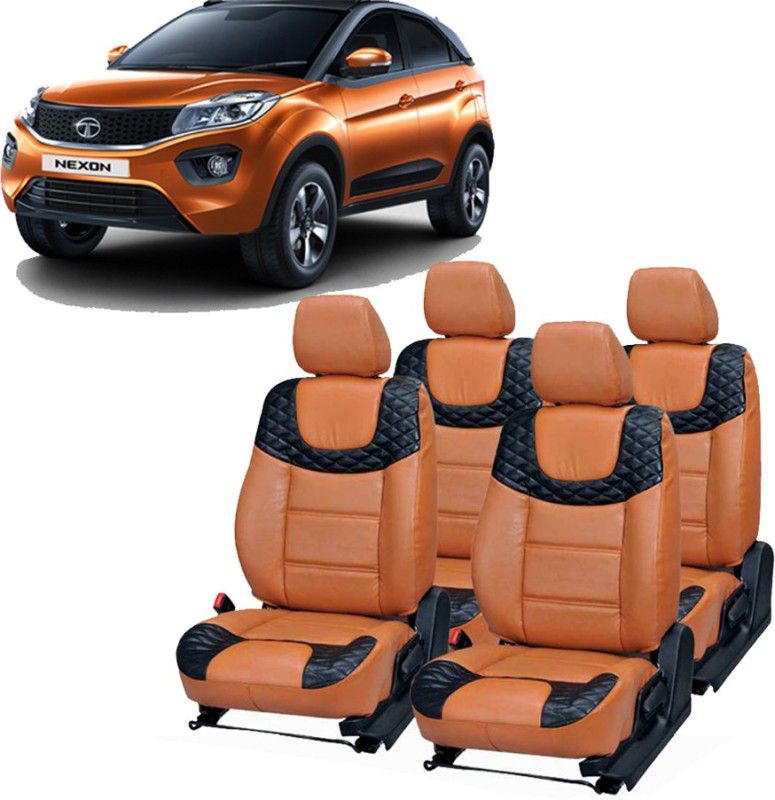 JMDi PU Leather Car Seat Cover For Tata Nexon  (Detachable Head Rest, Mono Back Seat, 5 Seater, 2 Back Seat Head Rests)