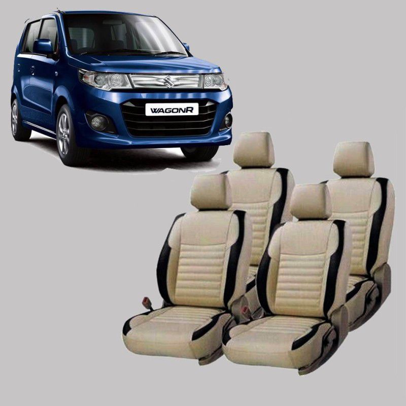 Luxury Premium Leatherette Car Seat Cover For Maruti WagonR  (Fixed Head Rest, Mono Back Seat, 4 Seater, 2 Back Seat Head Rests)