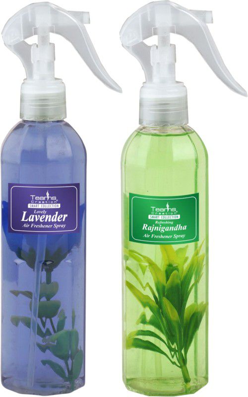 Teams Creation Air Freshener For Home, Office & Car, Lavender Rajnigandha, Pack of 2, (250 ml Each) Spray  (2 x 250 ml)