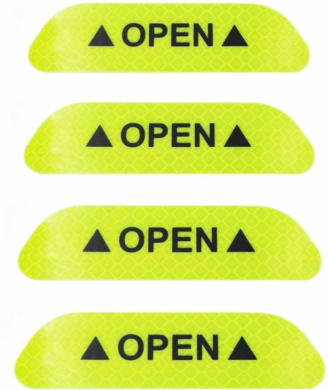 Jatin Estore Safety Reflective Tape,4Pcs CAR GREEN Door Sticker Reflective Warning Strip Car Reflector Light  (Green)