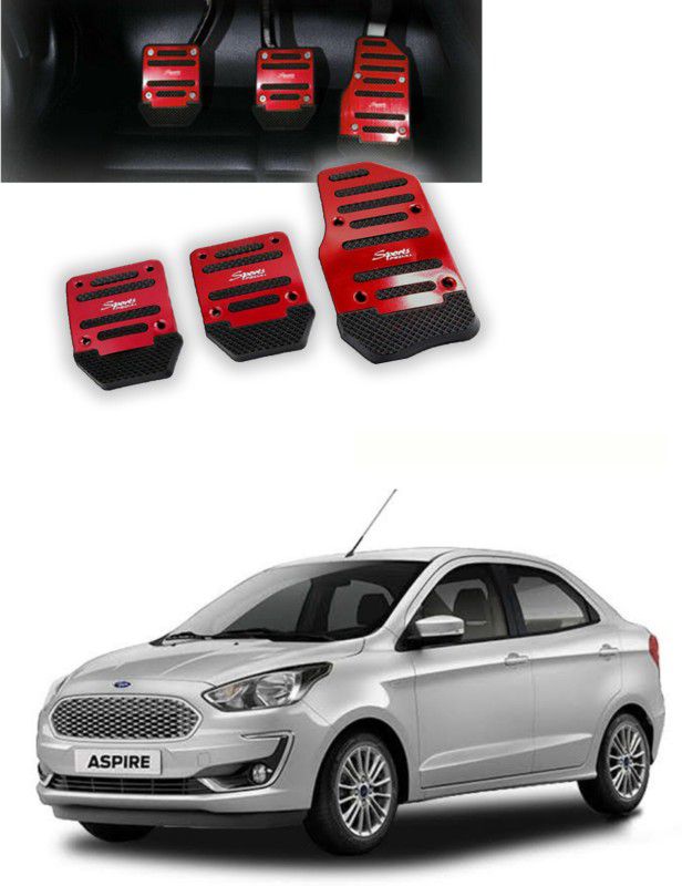 Gadiparts ™ Non-Slip Manual Red Guj Car Pedal Kit Cover for Aspire Car Pedal
