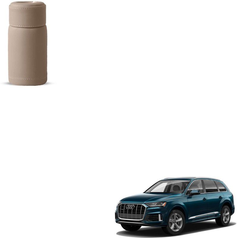 SEMAPHORE Cylinderical Car Tissue Tube PU Leather Round Tissues For Audi Q7 Vehicle Tissue Dispenser  (Beige)