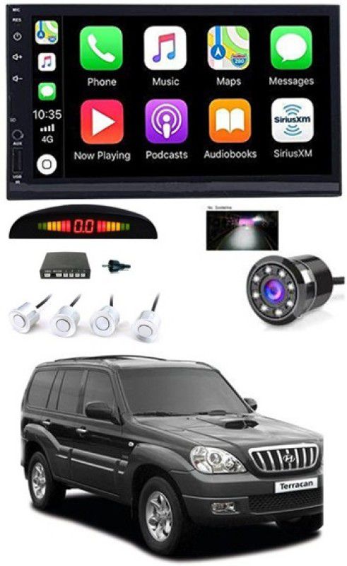 RKPSP 7 INCH Full Double Din Car Screen Stereo Media Player Audio Video Touch Screen Stereo Full HD with MP3/MP4/MP5/USB/FM Player/WiFi/Bluetooth & Mirror Link with Back Rear Camera & White Sensor For Terracan Car Stereo  (Double Din)
