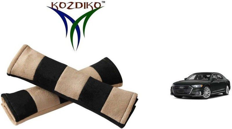 KOZDIKO Seat Belt Cushion Pillow Beige Black 2 pcs For Audi A8 Seat Belt Buckle  (Pack of 2)