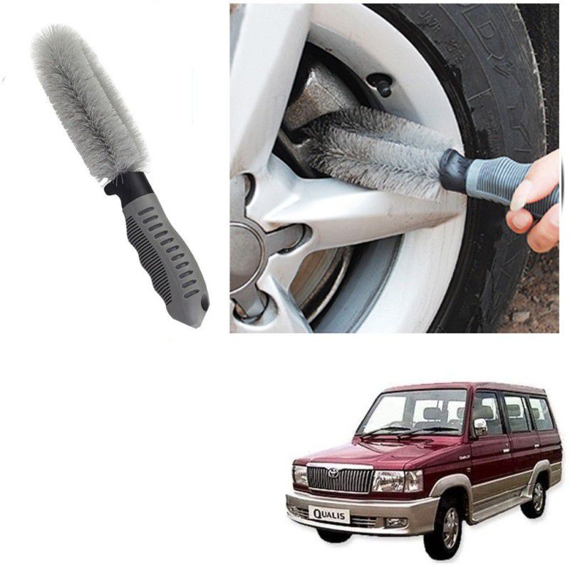 Qiisx CAR ALLOY WHEEL CLEANER BRUSH TYRE RIM FOR Toyota Qualis 100 g Wheel Tire Cleaner  (Pack of 1)
