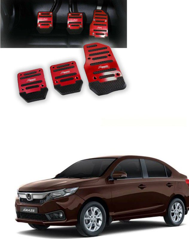 Gadiparts ™ Non-Slip Manual Red Guj Car Pedal Kit Cover for Amaze Car Pedal