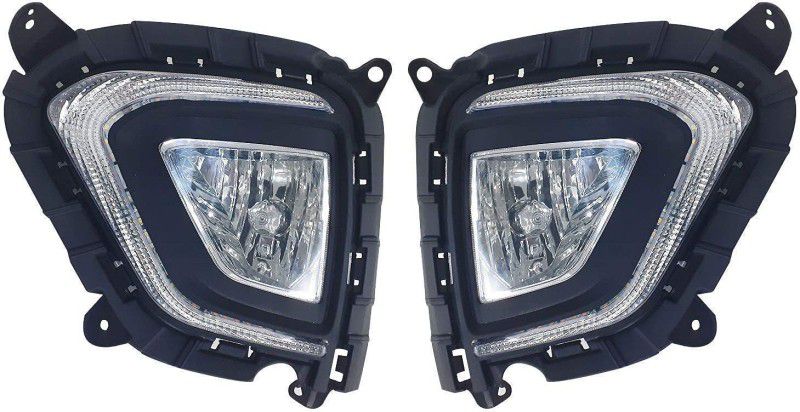 dmax Endeavour Fog Light with DRL Cum Indicator (Set of 2) with Wiring Harness Car Reflector Light  (Yellow)
