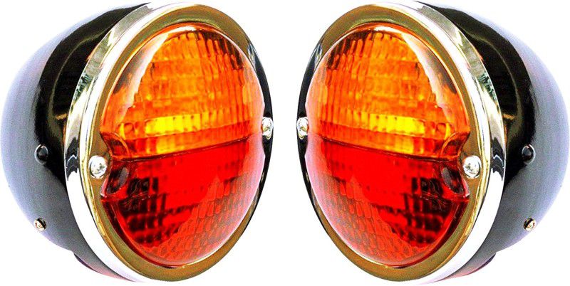 Apsmotiv Rear Tail Lights Black Body Lens Red Amber Suitable for Massey Ferguson Tractors Car Reflector Light  (Red, Yellow)
