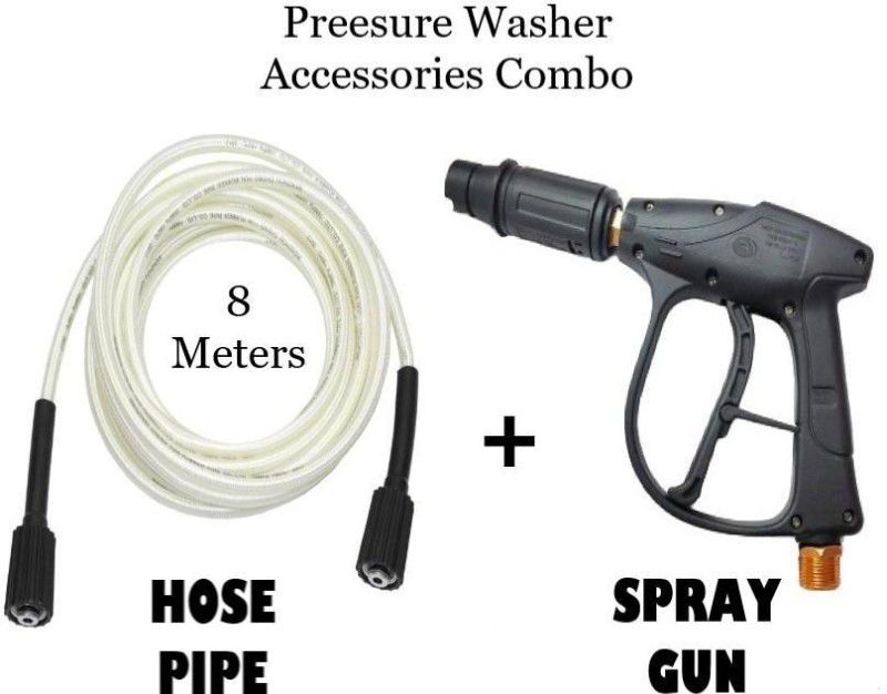 Kuber High pressure Washer Water Spray Gun with Hose Pipe 8 Meters Combo Spray Gun