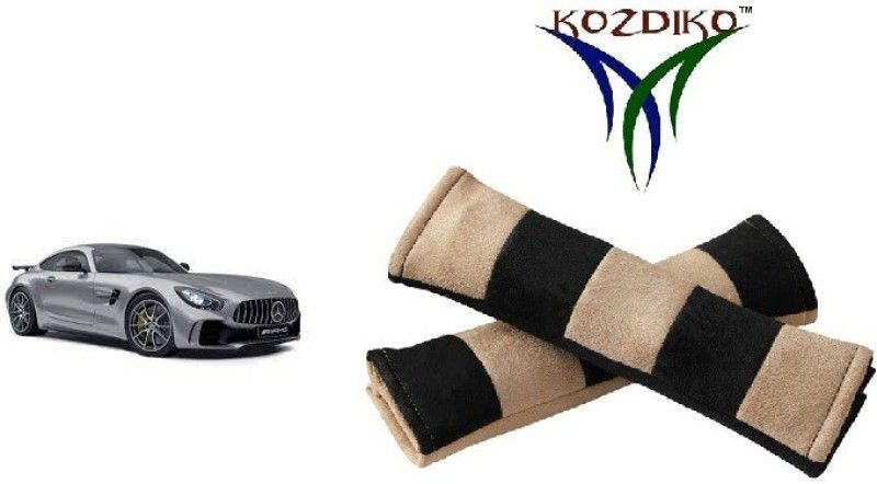 KOZDIKO Seat Belt Cushion Pillow Beige Black 2 pcs For Mercedes Benz Amg-GT Seat Belt Buckle  (Pack of 2)