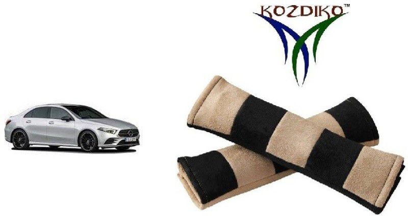 KOZDIKO Seat Belt Cushion Pillow Beige Black 2 pcs-63 Seat Belt Buckle  (Pack of 2)