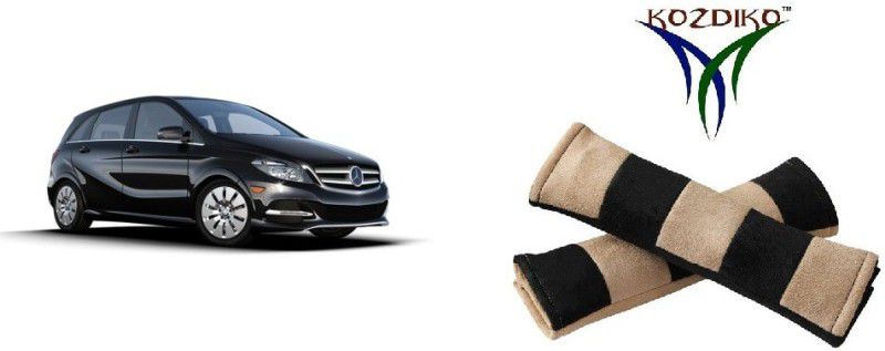 KOZDIKO Seat Belt Cushion Pillow Beige Black 2 pcs For Mercedes Benz B-Class Electric Seat Belt Buckle  (Pack of 2)