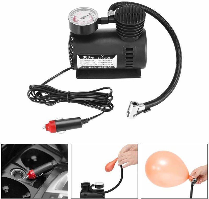 Onlydeal 300 psi Tyre Air Pump for Car & Bike