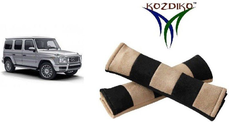 KOZDIKO Seat Belt Cushion Pillow Beige Black 2 pcs For Mercedes Benz G-Class Seat Belt Buckle  (Pack of 2)