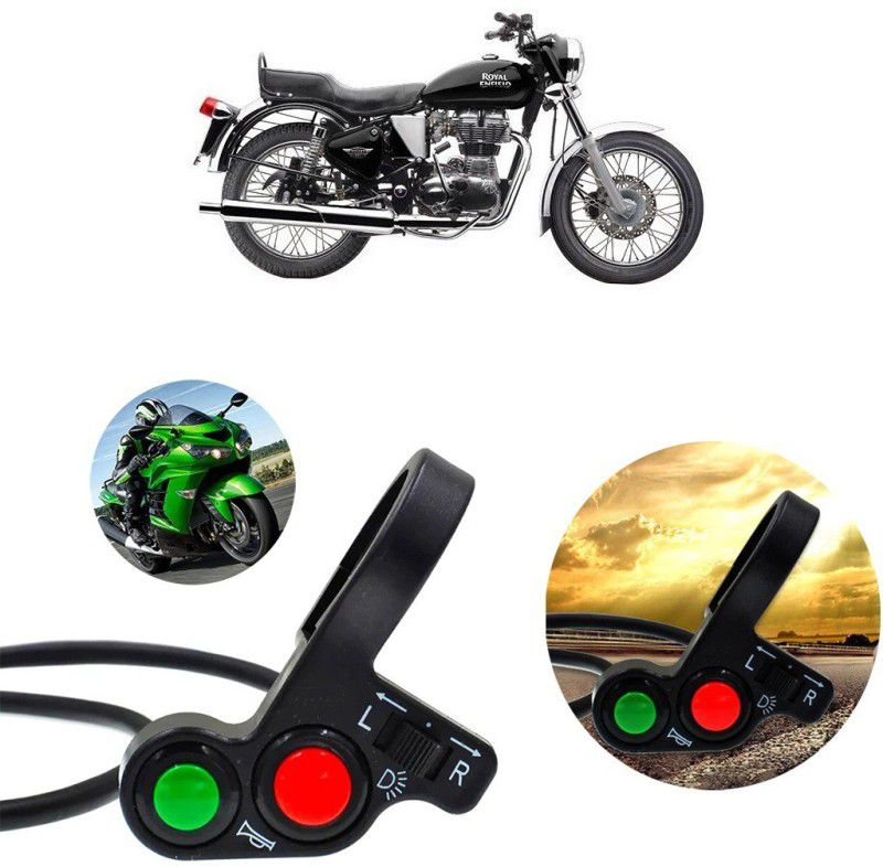 Qiisx Motorcycle Multipurpose 3 Way Switch Button On/Off Switch_Roy Enfield Bullet 350 1 Car Dash Switch Panel  (12 V)