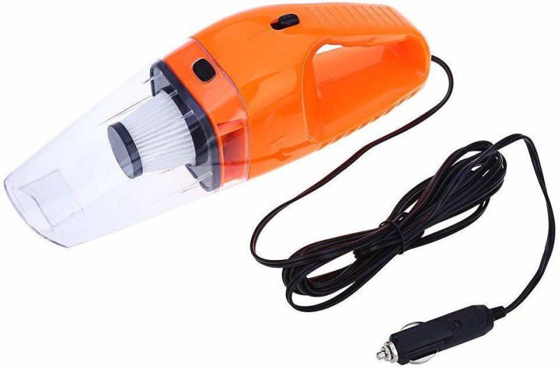 Onshoppy Handheld Car Vacuum Cleaner 120W, 12V Portable Mini Wet/Dry Auto Vehicle Vacuum Dust Buster With 16.4FT (5M) Power Cord With Lighter, 4000PA Suction High Power Hand Vac  Car Vacuum Cleaner  (,Black Orange)