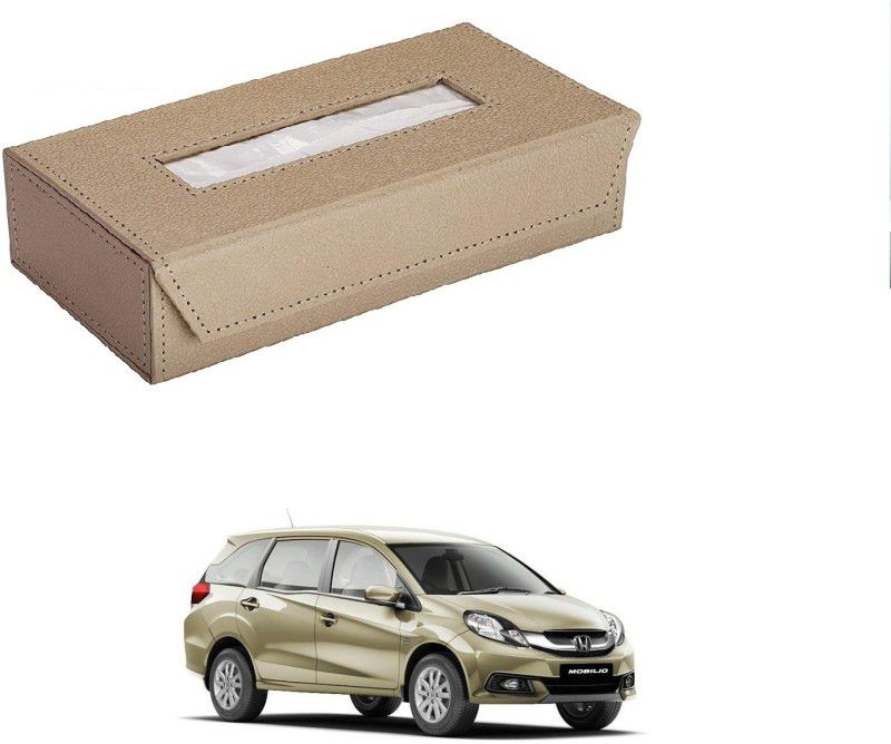 AuTO ADDiCT Car Tissue Box Paper Tissue Holder Beige with 200 Sheets(100 Pulls) For Honda Mobilio Vehicle Tissue Dispenser  (Beige)