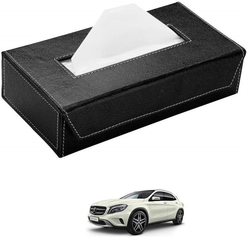AuTO ADDiCT Car Tissue Box Paper Tissue Holder Black with 200 Sheets(100 Pulls) For Mercedes Benz GlA-Class Vehicle Tissue Dispenser  (Black)