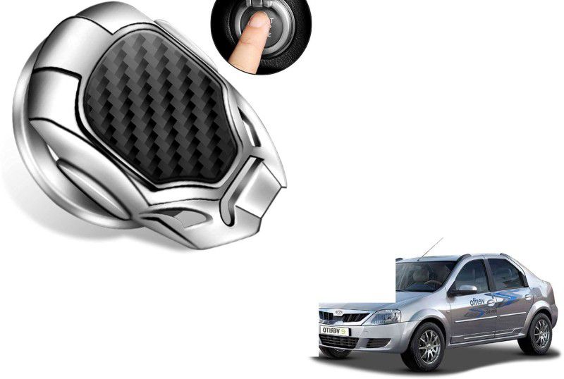 SEMAPHORE Carbon Fiber Design Car Start Stop Button Cover compatible with E Verito Car Inverter