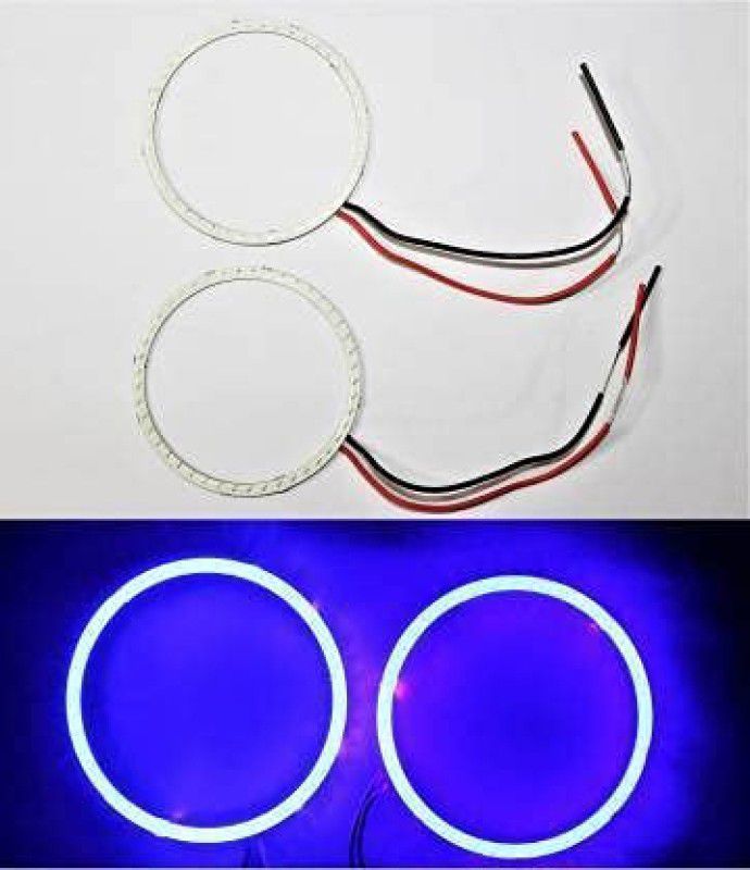 e-generix LED Angel Eyes Ring Light Projector Lens for Bajaj Pulsar RS 200 60mm Blue Projector Lens