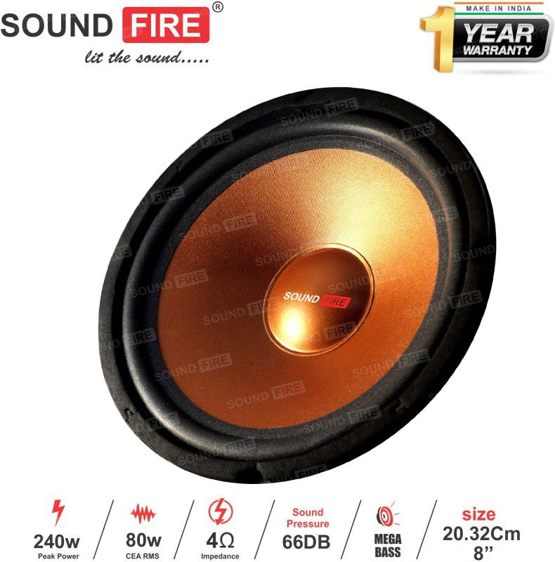 SOUND FIRE SFX8 8'Inch 240W MAX Woofer Coaxial Car Speaker  (240 W)