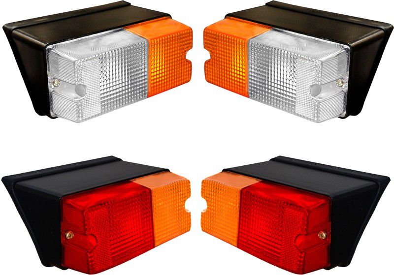 Apsmotiv Front and Rear 12 V Indicators Lights Set Suitable for Universal Tractors Car Dash Indicator Lamp