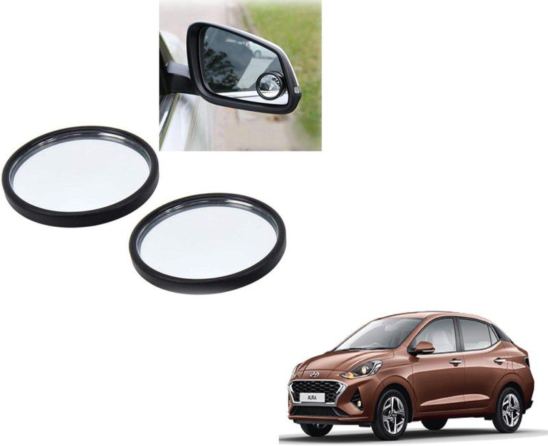 Autoinnovation 360° Convex Side Rear View Blind Spot Mirror for Hyundai Aura Glass Car Mirror Cover  (HYUNDAI Aura S Petrol)