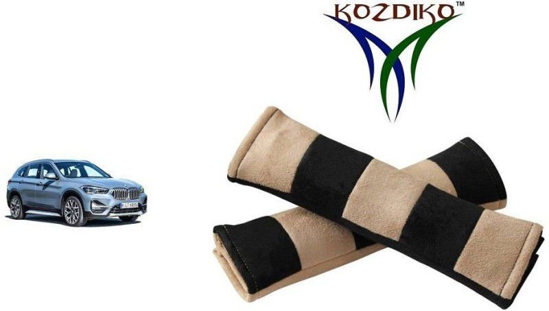 KOZDIKO Seat Belt Cushion Pillow Beige Black 2 pcs For BMW X1 Seat Belt Buckle  (Pack of 2)