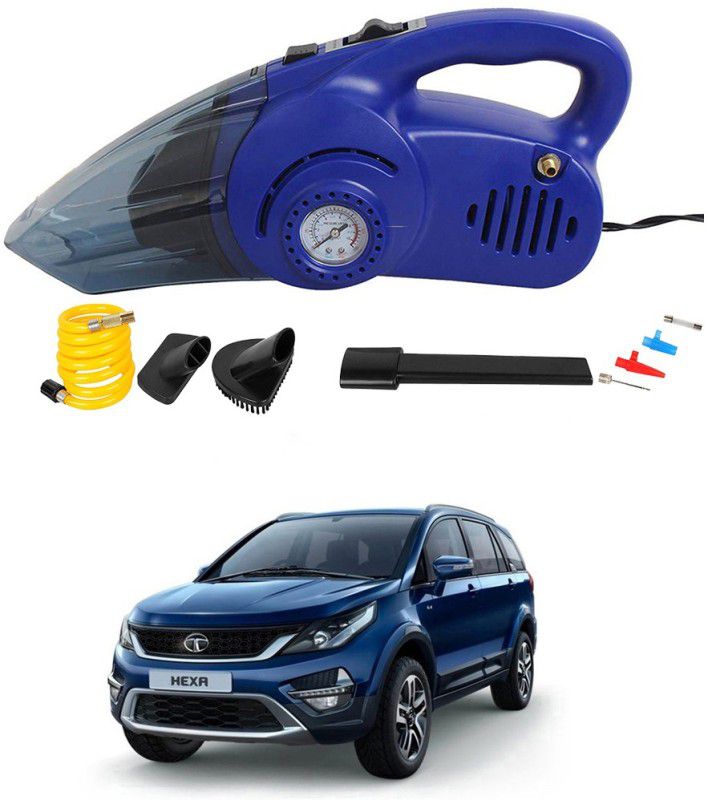 Oshotto 100W 2 in 1 Vacuum Cleaner cum Tyre Inflator for Tata Hexa Car Vacuum Cleaner  (Blue)