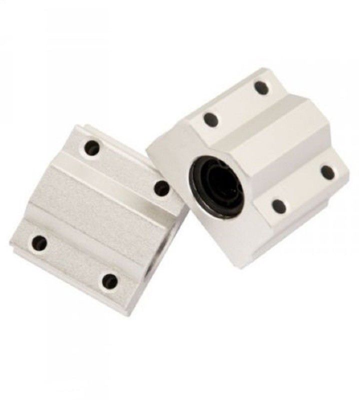 INVENTO 2pcs SC6UU 6mm Linear Bush Ball Al block bearing - 3d printer/CNC/DIY Projects Wheel Bearing